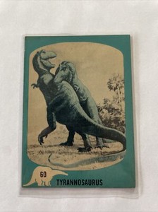 DINOSAUR SERIES #60 NU-CARD 1961 VINTAGE  ORIGINAL TRADING CARD TYRANNOSAURUS
