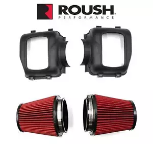 2024-2025 Mustang GT Dark Horse Roush 422334 Dual Cold Air Intake Filter Kit - Picture 1 of 5