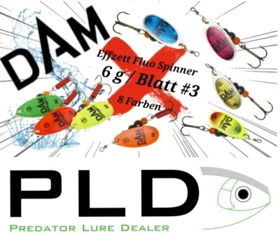 DAM Effzett Fluo Spinner 6g Zander Barsch Hecht Forelle Rapfen - Bild 1 von 2