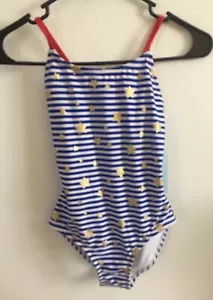 Cat & Jack Girls Stars Stripes One-Piece Swimsuit M 7/8 NWT - Picture 1 of 12