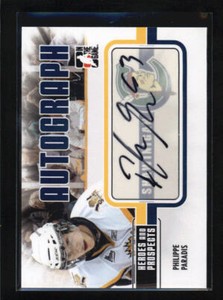 PHILIPPE PARADIS 2009/10 ITG HEROES AND PROSPECTS AUTOGRAPH AUTO AF2391