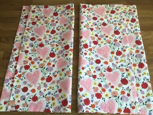 2 *49cm x 49cm Cushion Covers Made W/ Cath Kidston Floral Frill Light Cotton New - Picture 1 of 8