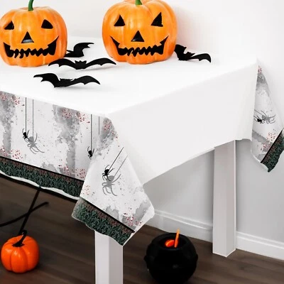 Mantel plástico araña fiesta Halloween mantel cena picnic 54" x 102" Foto 1 de 3