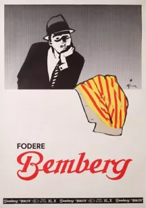 GRUAU BEMBERG LA FODERE TINTO IN FILO QUALITA 1958 VINTAGE POSTER - Picture 1 of 1