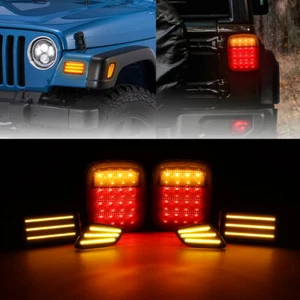 Luz de señalización lateral LED + lámpara trasera para 97-06 Jeep Wrangler TJ - Imagen 1 de 12