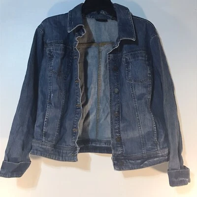 Chaqueta New York & Co azul-jean con botones para mujer talla XL USADA EN EXCELENTE ESTADO  Foto 1 de 3