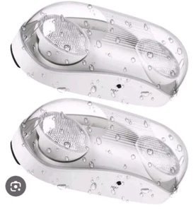 2er Pack LED Nass Standort Außen Notleuchte WASSERDICHT IP65, 120G ABSTRAHLWINKEL - Bild 1 von 5