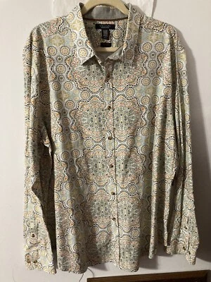 Structure Men Nwt Size XXL Slim Fit Long Sleeve Linen Cotton Button Shirt Sharp - Image 1 of 4