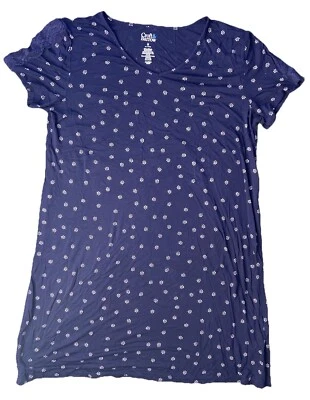 Top Croft & Barrow íntimo estampado floral azul marino para dormir corto para mujer talla M Foto 1 de 4