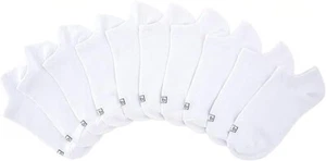 K. Bell Women's No Show Socks, Size 4-10, White, 9 Pairs - Picture 1 of 3