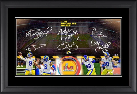 Los Angeles Rams Framed 10x18 Super Bowl LVI Champs Panoramic Cover