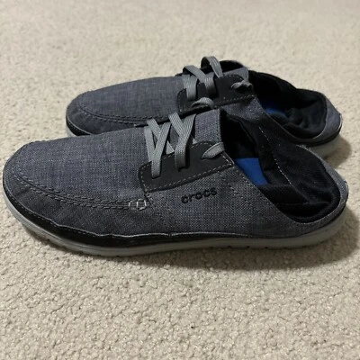 Talla 9 Crocs Santa Cruz Playa Gris Cómodo Mocasín Para Hombre 204837 Zapatos Tenis Foto 1 de 4