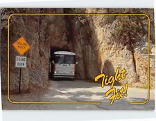 Postcard Bus Visitors Mt. Rushmore South Dakota USA
