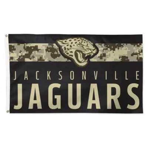 Jacksonville Jaguars Football 3x5 ft Camouflage Flag - Ideal NFL Gift Banner - Picture 1 of 1