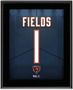 Justin Fields Chicago Bears 10,5"" x 13"" numero maglia ""1"" targa sublimata - Foto 1 di 1