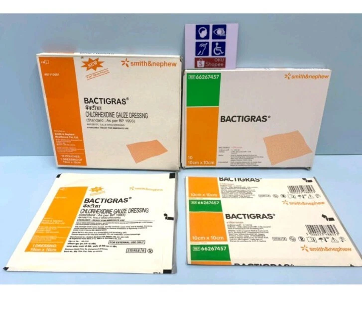 Bactigras Smith & Nephew dressimg 10 cm X 10cm - Image 1 of 4