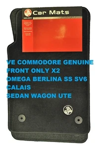 VE HOLDEN COMMODORE VE BLACK FLOOR MATS FRONT SEDAN WAGON UTE GENUINE NEW - Picture 1 of 2