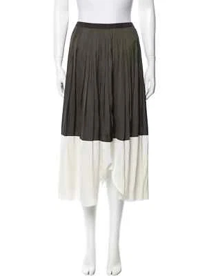 Falda Ulla Johnson Mujer 8 Midi Columpio Acanalado Diseñador Colorblock Ligera Foto 1 de 4