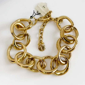 Nuovo bracciale catena spessa Talbots 8,5" regalo pesante moda donna festa gioielli - Foto 1 di 3