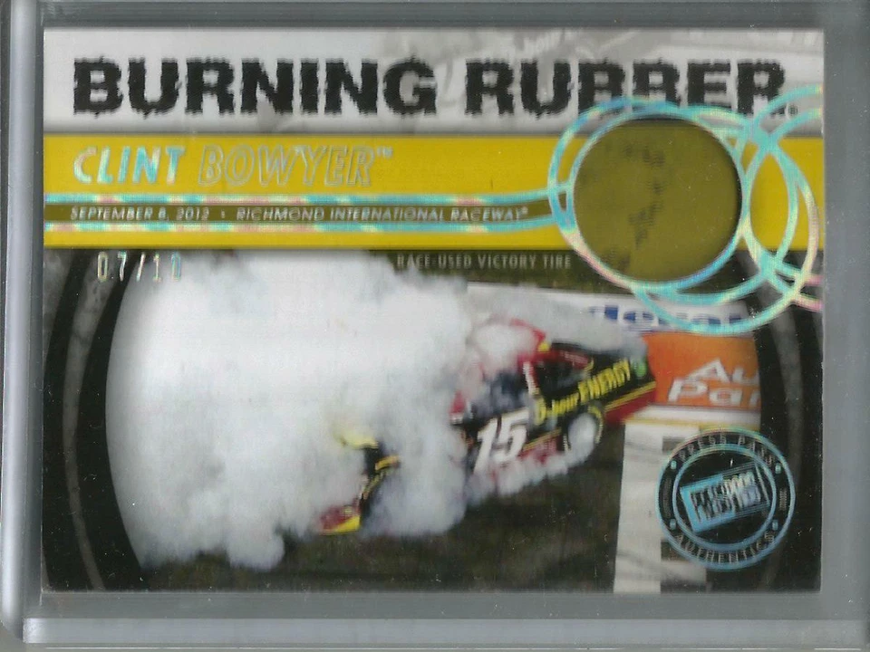 Clint Bowyer  2013 Press Pass Burning Rubber Race Used Victory Tire #07/10 - Image 1 of 1