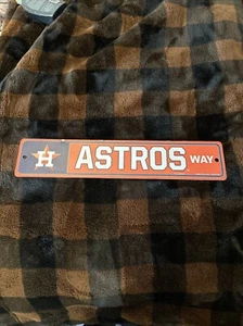 HOUSTON ASTROS WAY ~ MLB Team Logo 3.75 x 19 Wall Display Street Sign Decor - Picture 1 of 3