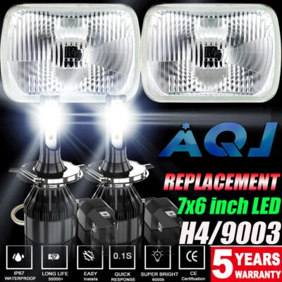 For International Harvester 4700 4800 4900 8100 7''x6" LED Headlights Hi-Lo Beam - Image 1 of 4