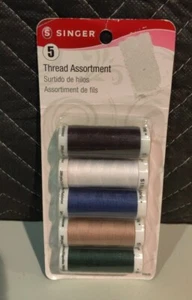 Singer Hand Sewing Thread, Assorted Colors, 5 Pack - Picture 1 of 2