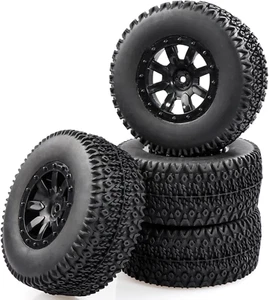 1/10 Glued 12Mm Hex Short Course SC Trucks Wheels and Tires Combo, OD 4.3'' for - Picture 1 of 6