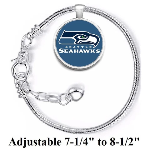 Special Seattle Seahawks Adjustable Silver Womens Link Bracelet w Gift Pkg D10 Cover