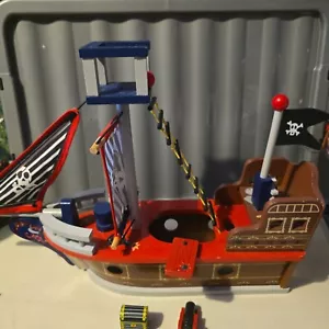 Little Town Wooden Pirate Ship Play Set Boat incomplete - Picture 1 of 10