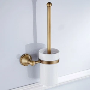 Bathroom Accessories Antique Brass Wall Mount Toilet Brush kit wc Brush QD1785 - Picture 1 of 6