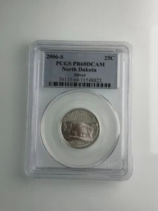 2006-S North Dakota Statehood Silver Quarter 25c PCGS PR 68 DCAM - Picture 1 of 4