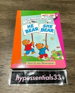 He Bear, She Bear by Jan and Stan Berenstain, Boardbook New - FAST SHIPPING - Picture 1 of 3