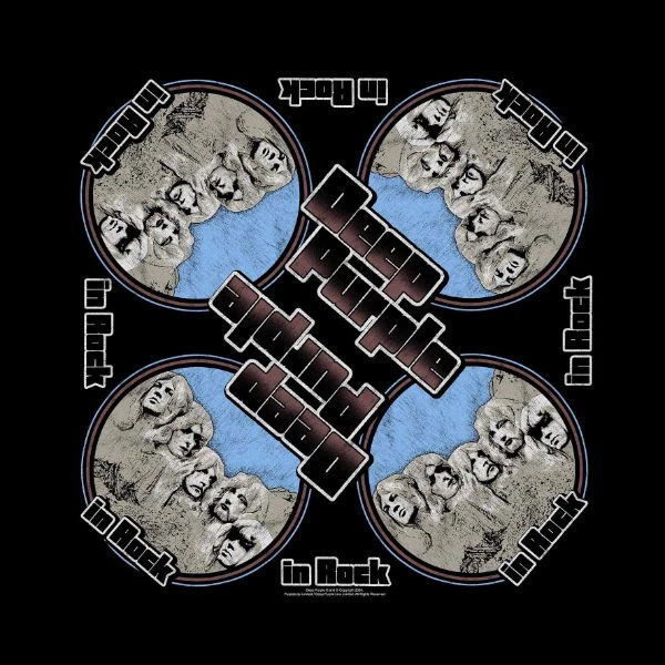 Bandana de algodón púrpura profundo en roca - 21" x 21" Foto 1 de 1