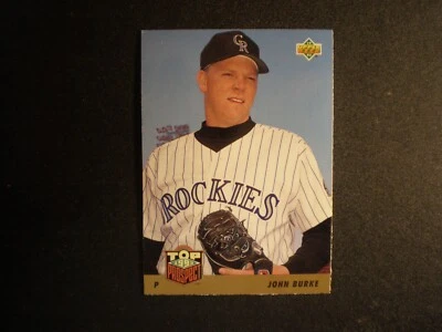 1993 Upper Deck Top Prospect John Burke Card # 444 - Image 1 of 2