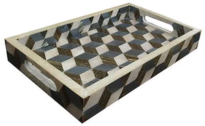 Handicrafts Home 12x8'' 3D Effects Decorative Tray Breakfast Coffee Table Top - Picture 1 of 1