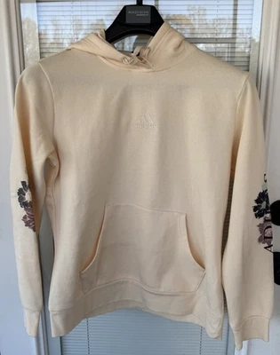 Pulôver Adidas Meninas L 16/18 Logotipo Gráfico Floral Grow Through Go Through Hoodie - Imagem 1 de 4