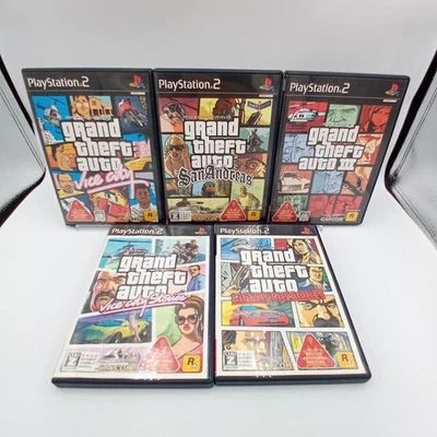 Grand Theft Auto 3 San Andreas Vice City VC Stories LC Stories PS2 Lot Japan CIB - Image 1 of 4