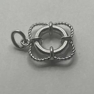 Nuevo ANILLO BARCO FLOTADOR PRESERVADOR DE VIDA encanto plata de ley 925 - Imagen 1 de 6