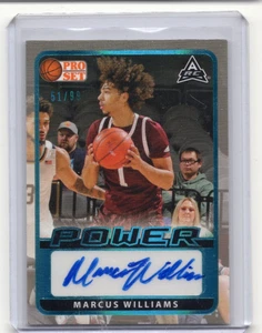 2021-22 Leaf Pro Set Power Marcus Williams Platinum Rookie Auto RC #'d/99 - Picture 1 of 2