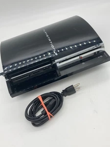 Sony PlayStation 3 Videospiel erstes Modell Konsole mit Netzkabel - Bild 1 von 9