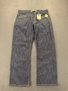 Levi’s 514 Straight Jeans 14 Husky 33x28 Dark Wash Raw Denim NWT Y2K Retro - Picture 1 of 13