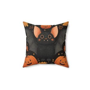 Halloween Fledermaus Kürbis Dekokissen und Bezug Spooky Home Decor Akzentkissen - Bild 1 von 13