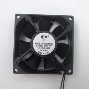 1PCS YD8025HBL EC 100V-240V 7W 2-Wire Dual Ball Cooling Fan - Picture 1 of 3