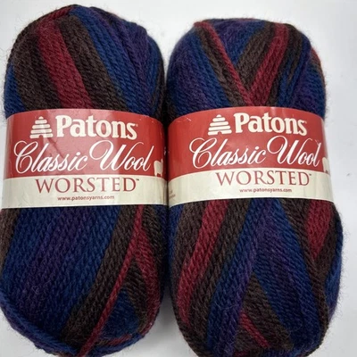 2 full skeins Patons Classic Wool worsted yarn Palais77436 100% wool - Image 1 of 4