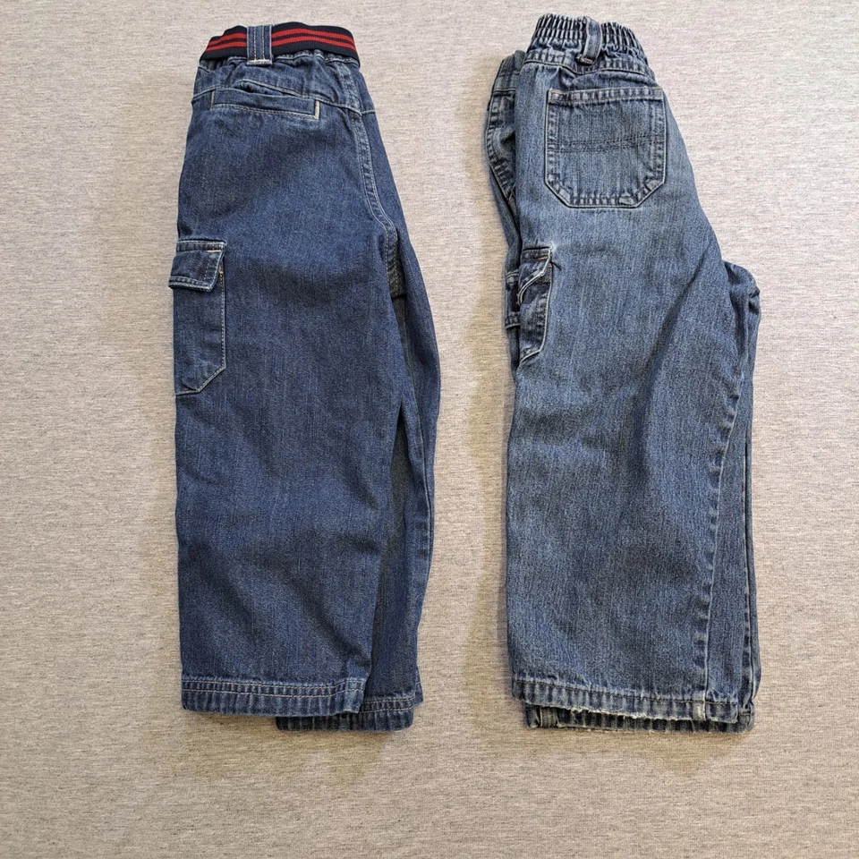Lote de 2 pantalones de mezclilla Wrangler para niños talla 4 cinturón azul cinturón ajustable Foto 1 de 4
