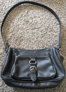 Crossbody Purse Black Textured Vinyl Medium size SAVE $MONEY ๐ฐ๐ฐ๐ฐ๐ฐ๐ฐ๐ฐ๐ฐ๐ฐ๐ฐ - Picture 1 of 4