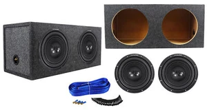 (2) Alpine W12S4 12" 1500 Watt Car Audio Subwoofers + Sealed Sub Box Enclosure - Picture 1 of 11