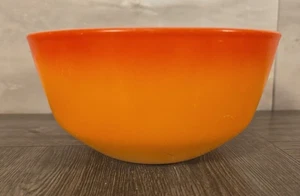 Vintage Anchor Hocking Fire King 2 Tone -Orange 6 in. Nesting Bowl Oven Ware USA - Picture 1 of 16