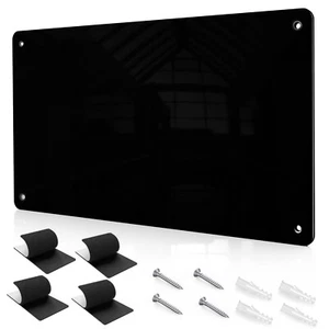 17.1" x 11.8" Black Metal Magnetic Board - Magnet Bulletin Board to Display M... - Picture 1 of 6